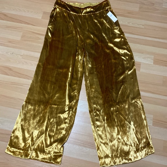 AnthropologieMaeve Anastacia Velvet Wide-Leg Pants - Picture 7 of 8
